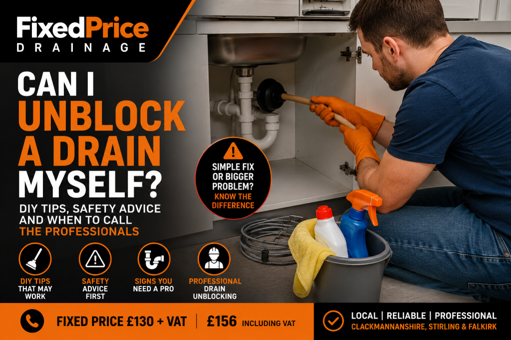 Can I unblock a drain myself DIY drain unblocking advice from Fixed Price Drainage
